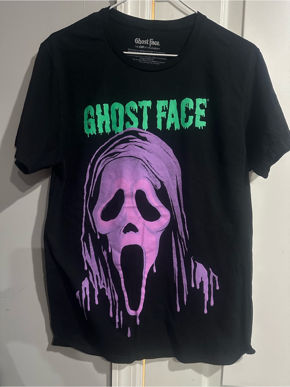 Black Tee with Purple Skull Graphic